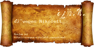 Üveges Nikolett névjegykártya