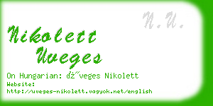 nikolett uveges business card